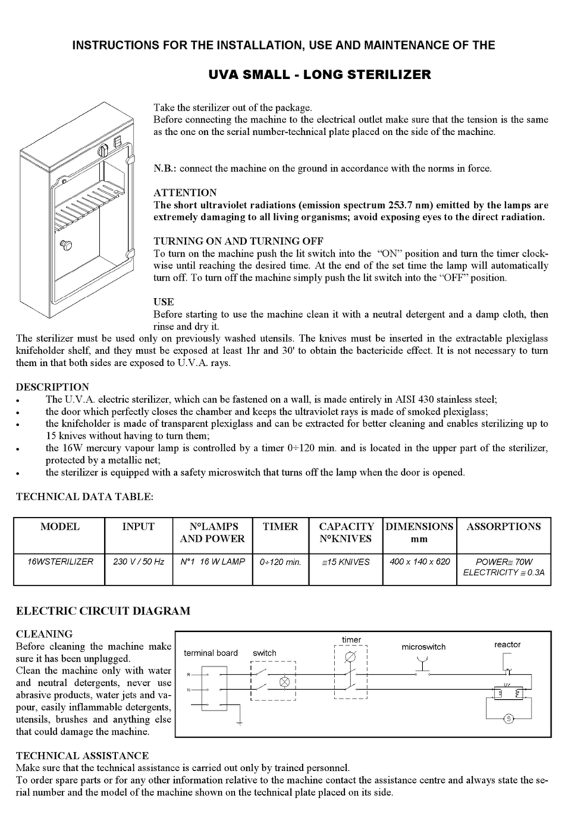 CHEFOOK 16WSTERILIZER User manual