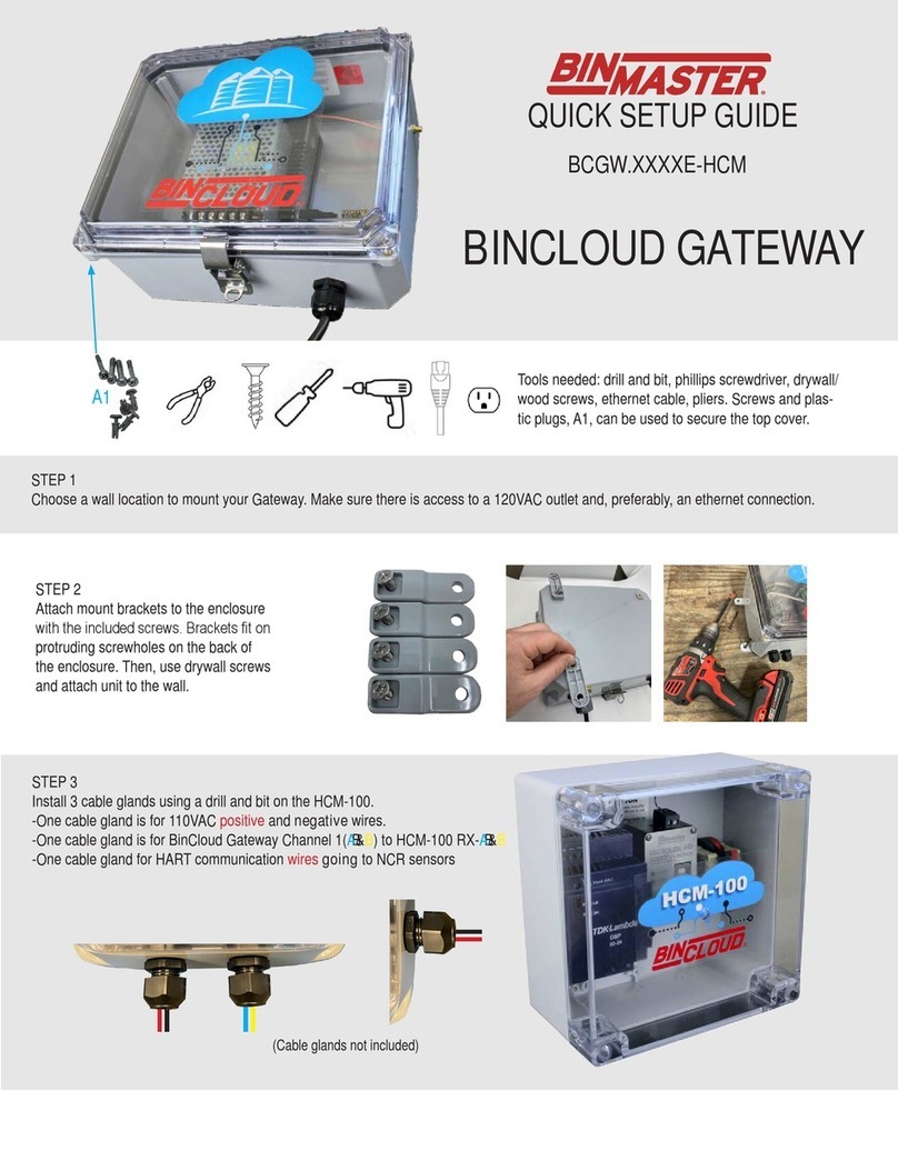 Bin Master BINCLOUD User manual Bin Master BINCLOUD User manual