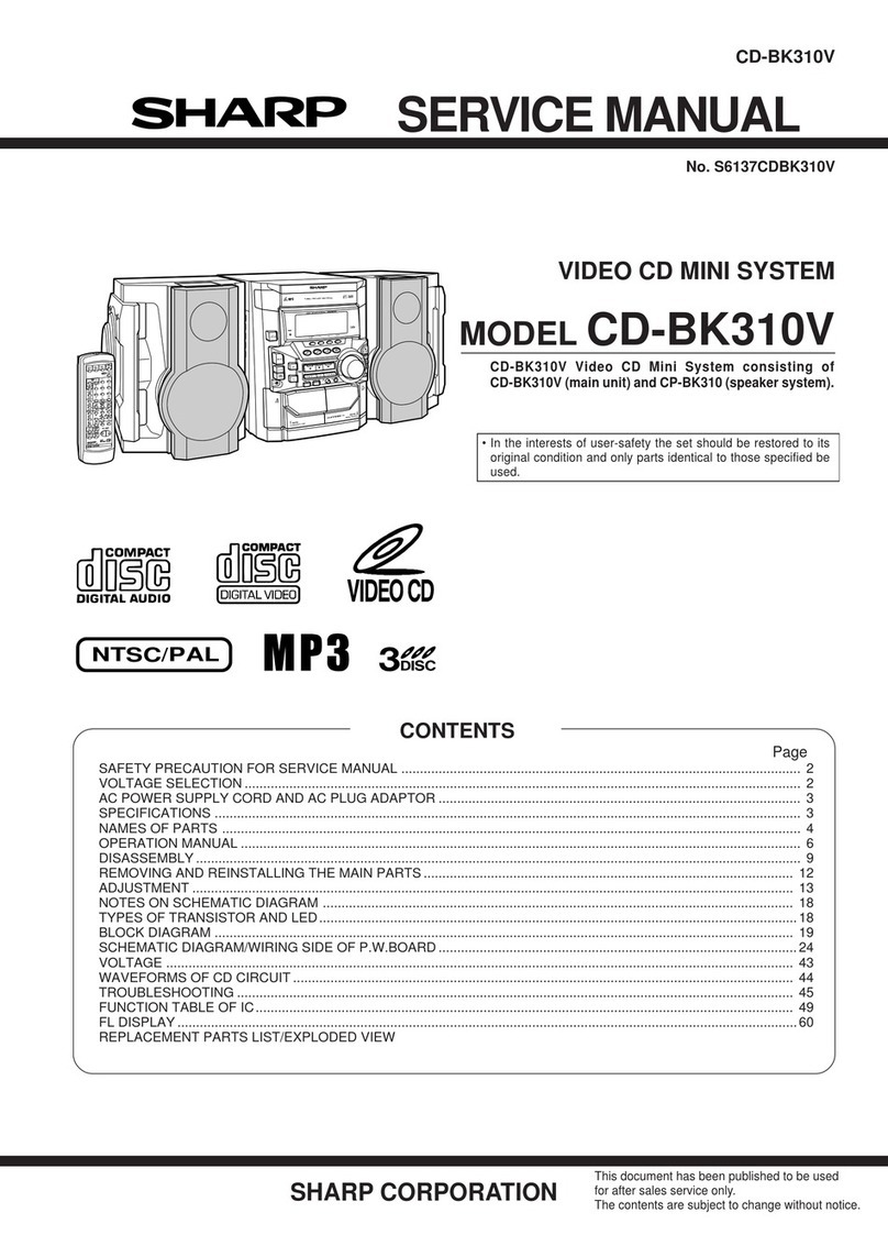 Sharp CD-BK310V User manual
