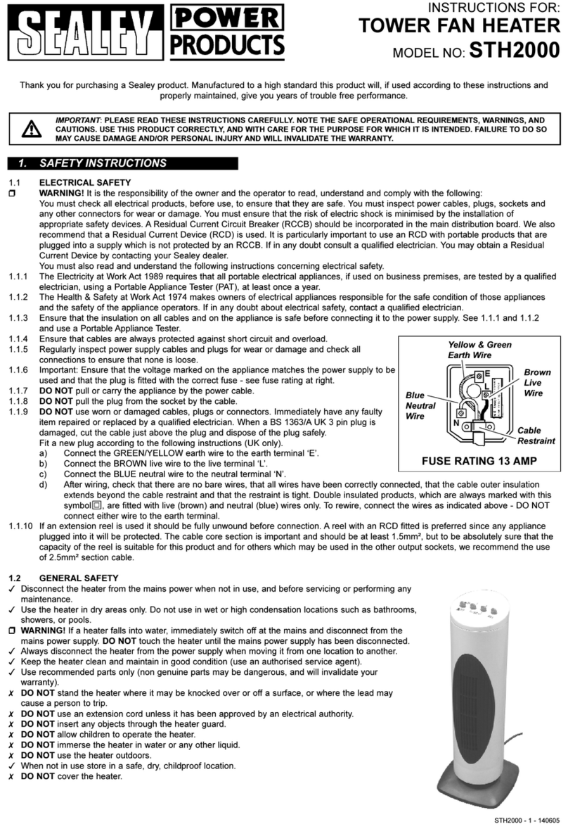 Sealey STH2000 User manual