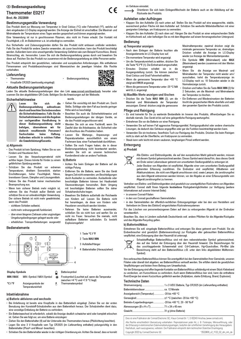 Conrad E0217 User manual
