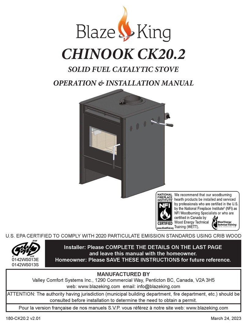 Blaze King CHINOOK CK20.2 User manual