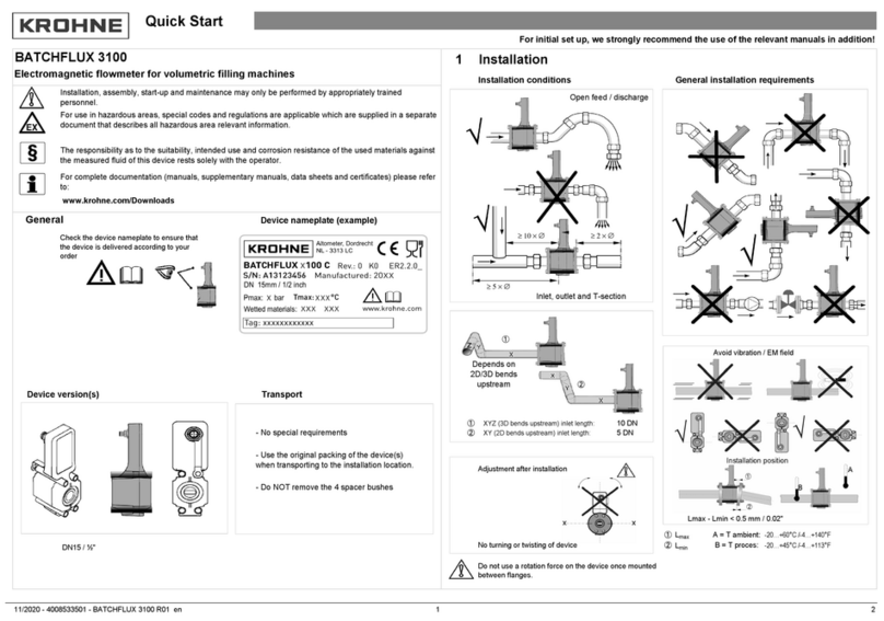 KROHNE BATCHFLUX 3100 User manual