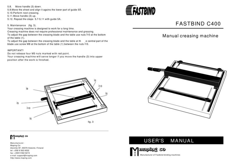 Fastbind C400 User manual