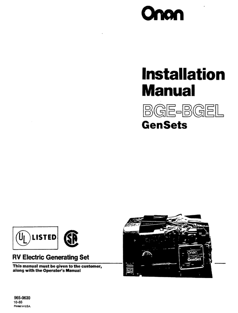 Onan BGE User manual Onan BGE User manual