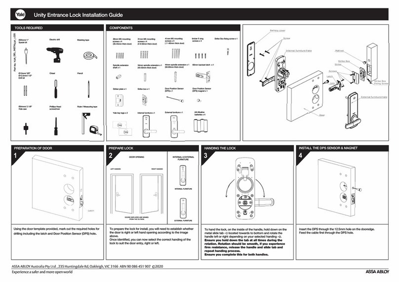 Yale Unity User manual