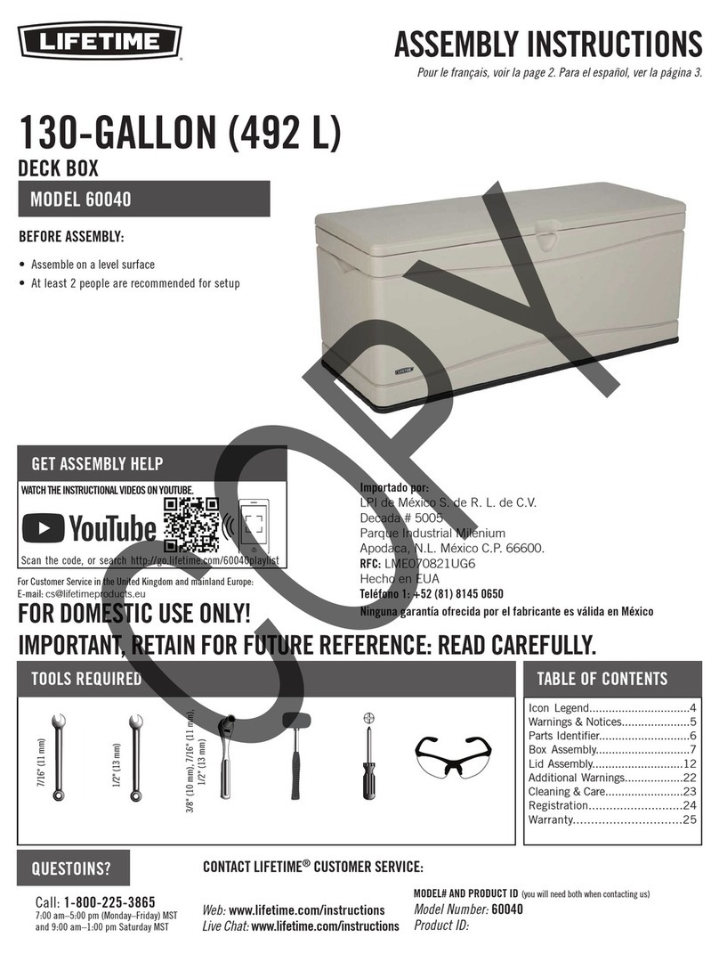 Lifetime 60040 User manual