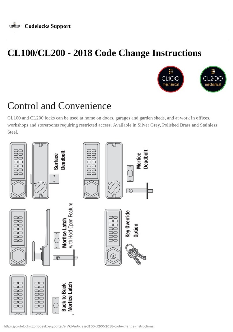 CODELOCKS CL210 User manual