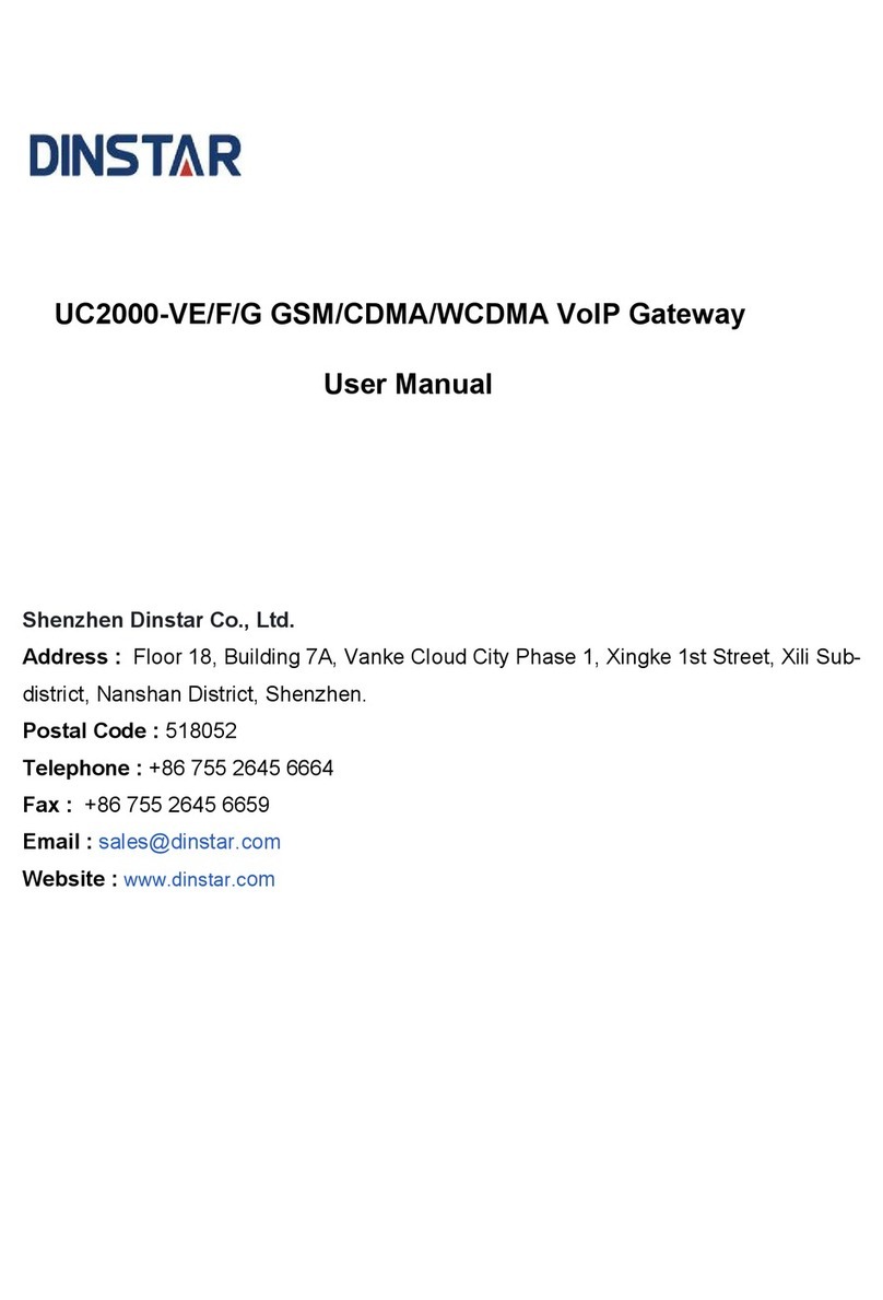 Dinstar UC2000-VE User manual