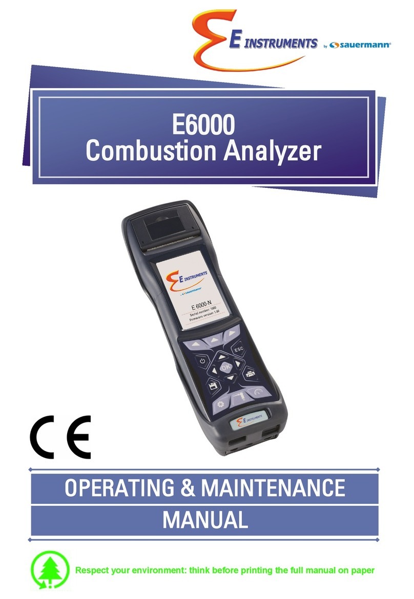 sauermann E INSTRUMENTS E6000 Installation and operation manual