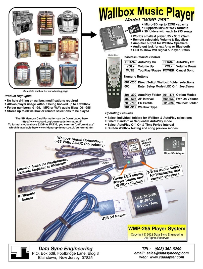 Data Sync Engineering WMP-255 User manual