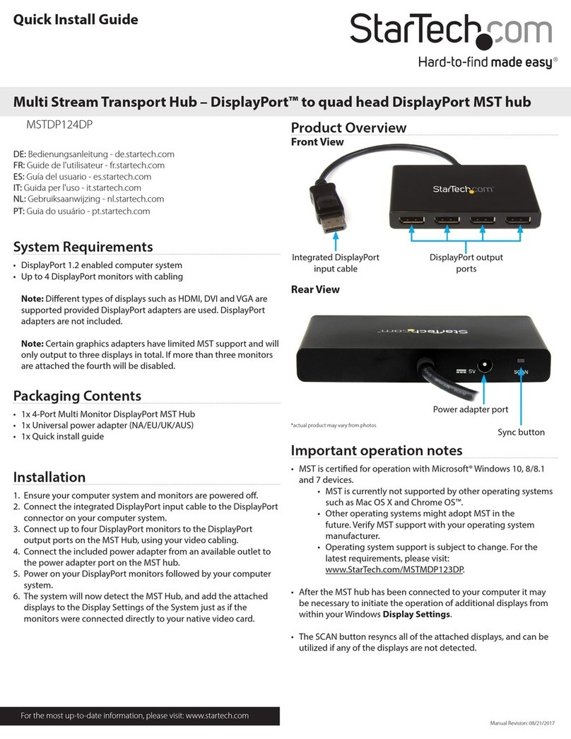 StarTech.com MSTDP124DP User manual