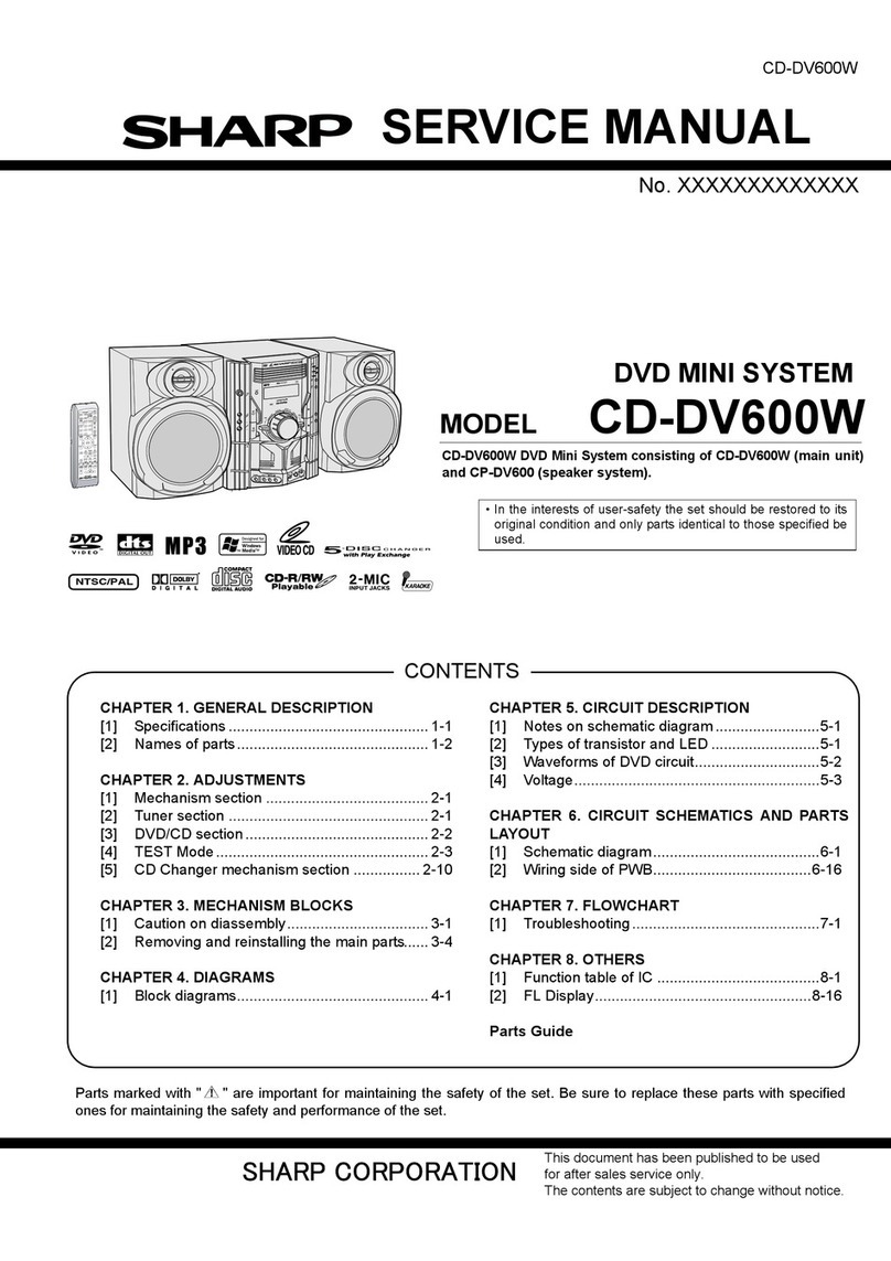 Sharp CD-DV600W User manual