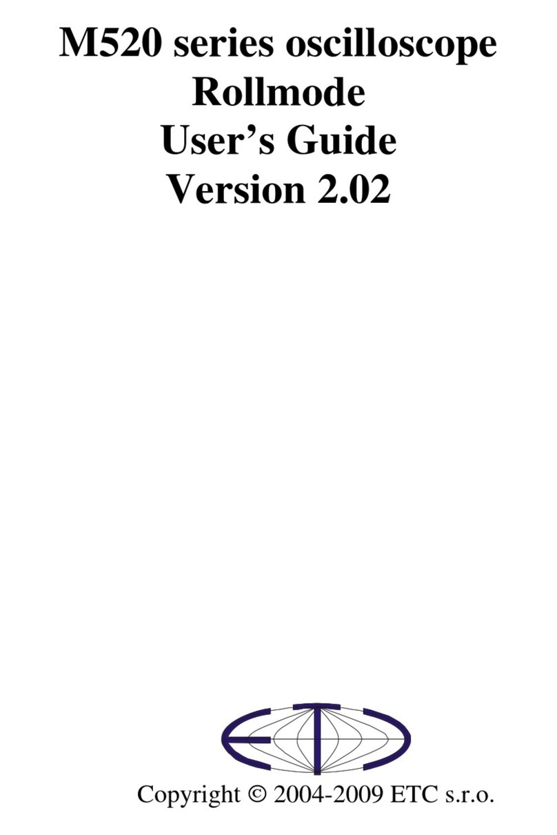 ETC M521 User manual