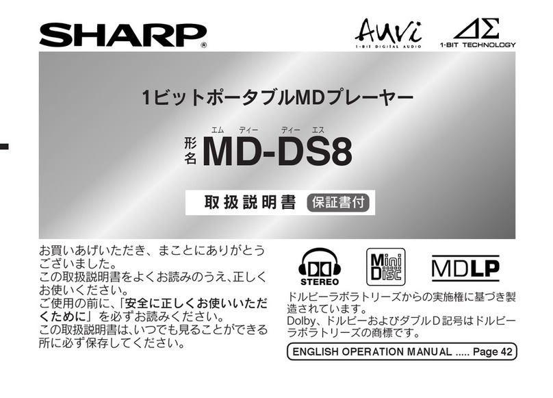Sharp MD-DS8 User manual