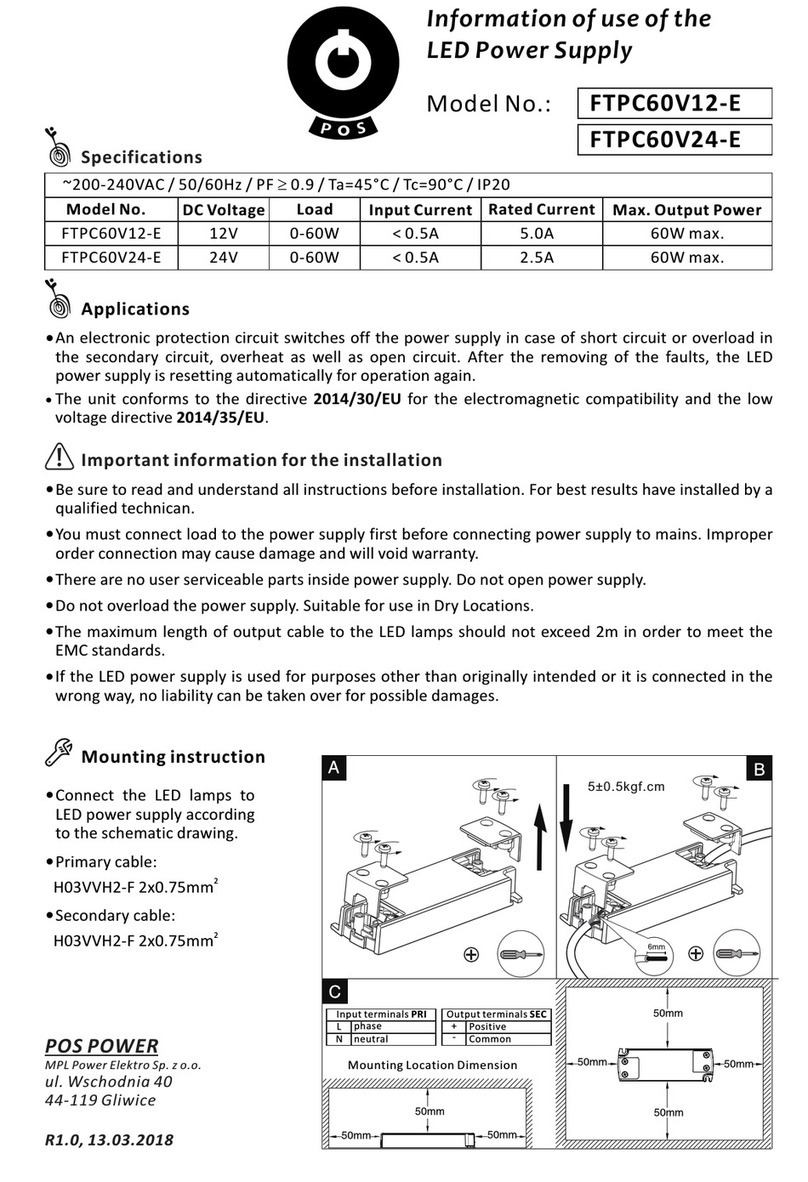 POS FTPC60V12-E User manual