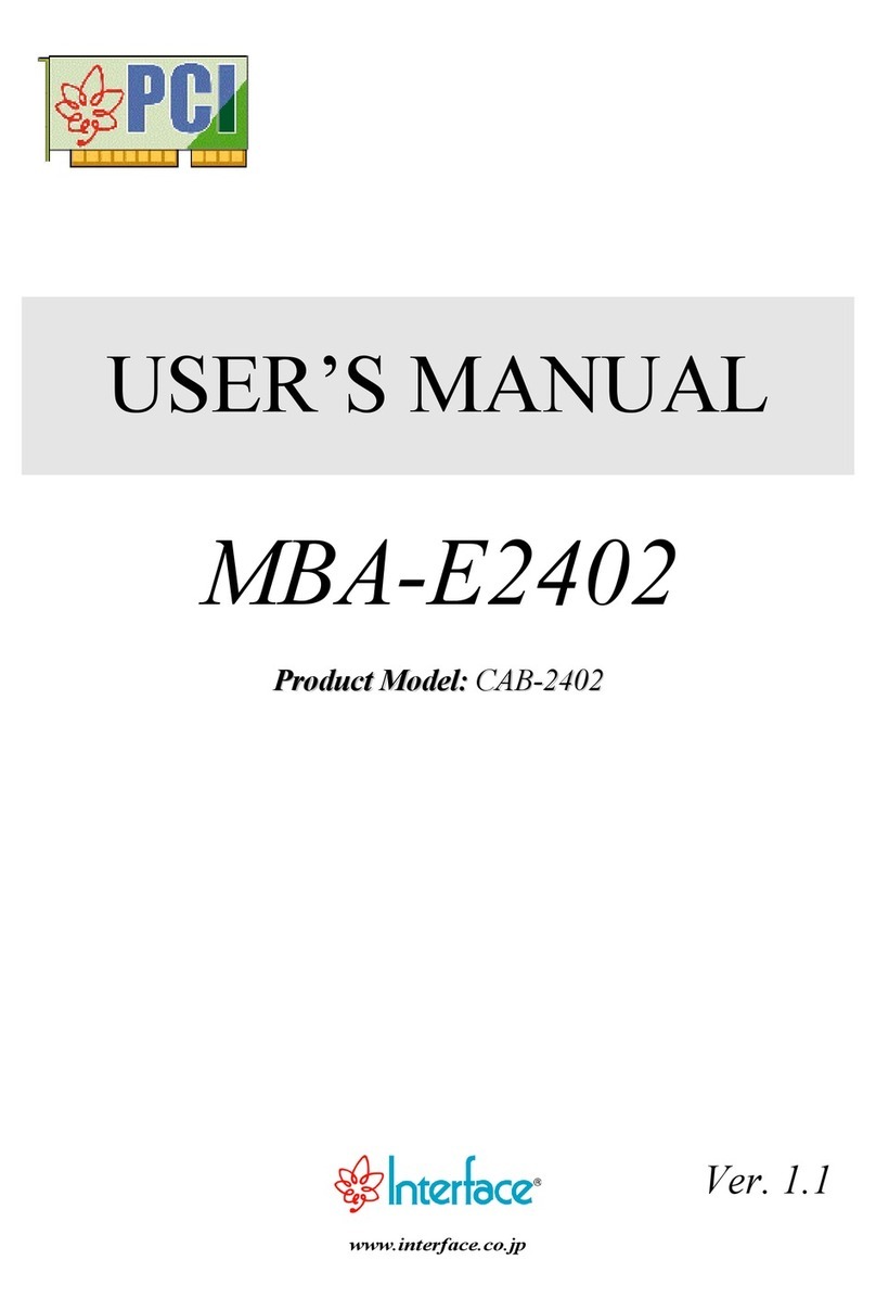 Interface MBA-E2402 User manual