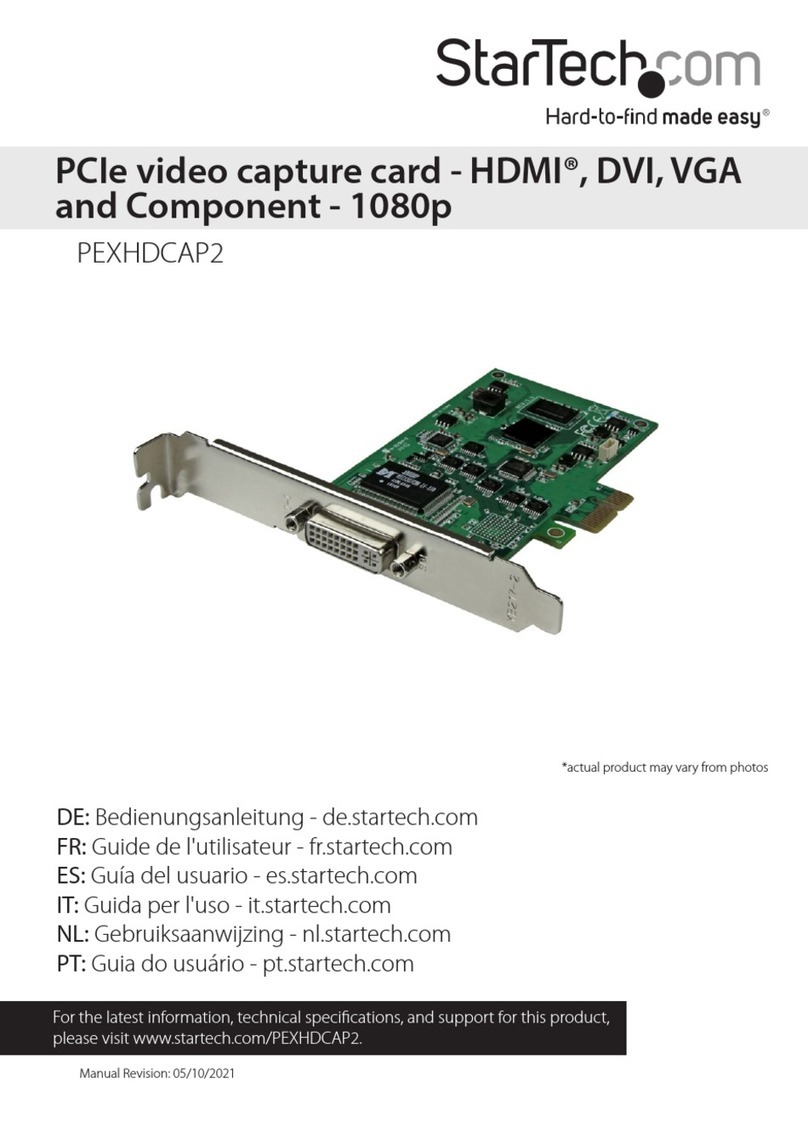 StarTech.com PEXHDCAP2 User manual