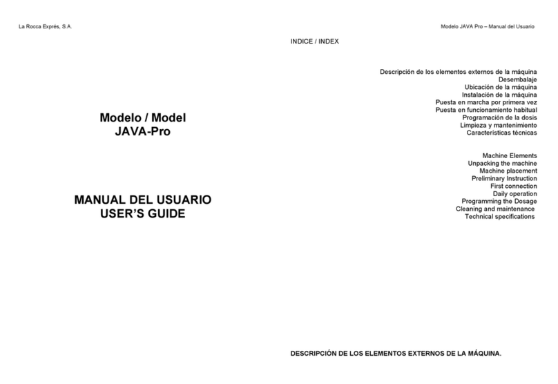 La Rocca Expres JAVA-Pro User manual