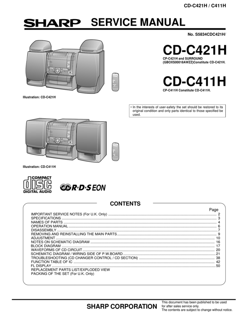Sharp CD-C421H User manual