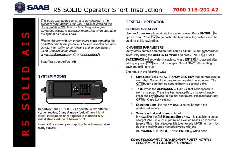 Saab R5 SUPREME AIS User manual